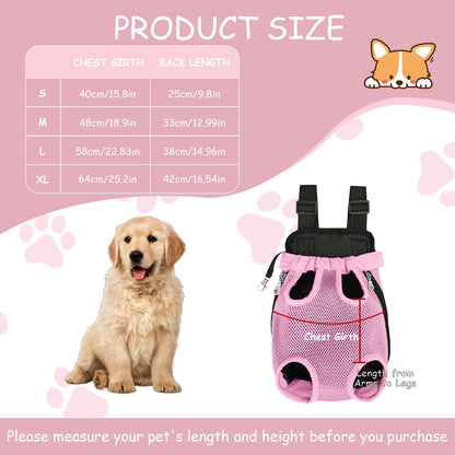 Custom Dog Backpack Carrier with Name Icons Embroidery Adjustable Front-Facing Legs-Out Design Breathable Pet Carrier Backpack for Hiking Traveling Cycling Outdoor