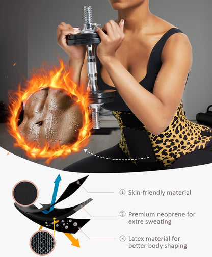 FeelinGirl Waist Trainer Belt Waist Cincher Trimmer Ab Belt Tummy Control Body Shaper with Triple Wrap Women and Men