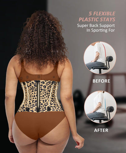 FeelinGirl Waist Trainer Belt Waist Cincher Trimmer Ab Belt Tummy Control Body Shaper with Triple Wrap Women and Men