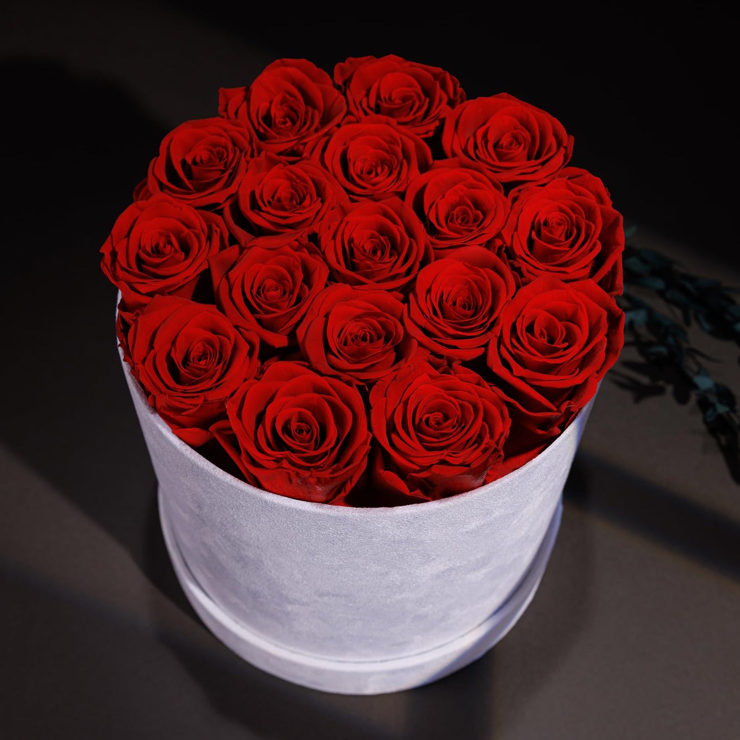 47 Flowers in a Luxury Suede Box, Birthday Gifts for Women, Preserved Flowers, Mothers Day Roses Gift for Mom, Red