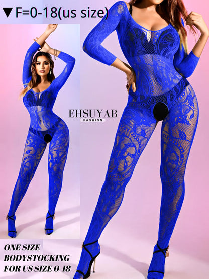 Women Sexy Body Stockings, Fishnet Bodysuit Glow Party Rave, Exotic Dancer Wear Fishnets Lingerie Outfits Plus Size