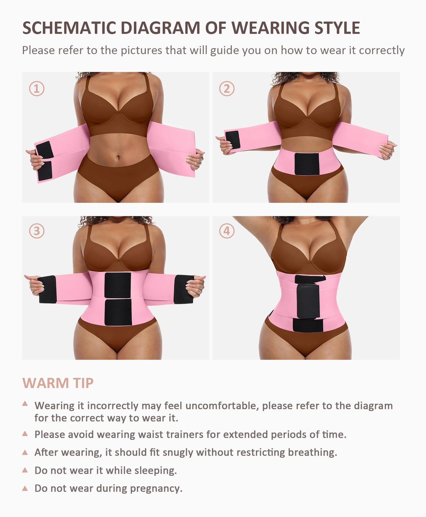 FeelinGirl Waist Trainer Belt Waist Cincher Trimmer Ab Belt Tummy Control Body Shaper with Triple Wrap Women and Men