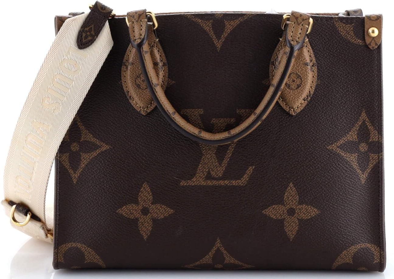 Pre-Loved OnTheGo Tote Reverse Monogram Giant PM, Brown