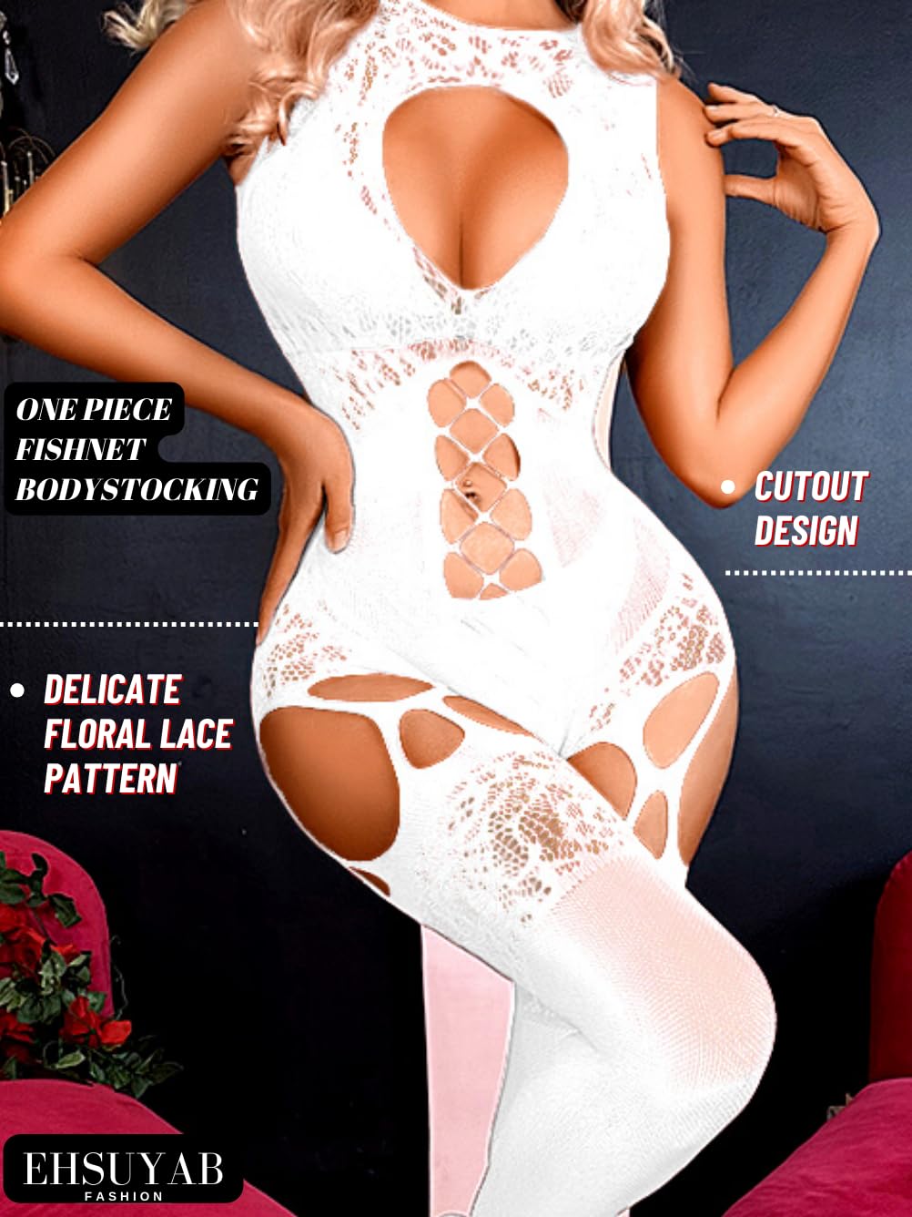 Women Body Stockings Sexy, Exotic Dancer Fishnets Lingerie Glow Party, Fishnet Bodysuit Rave Outfits Club Plus Size