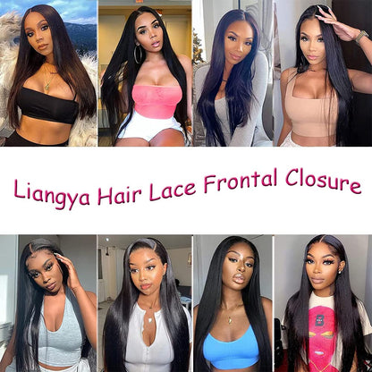Hd Closure 5x5 Straight Closure 5x5 Transparent Lace Closure 12A Virgin Remy Human Hair Frontal Closure Pre Plucked With Baby Hair Natural Black Color(14inch)