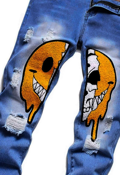 Boy's Skinny Fit Ripped Destroyed Distressed Fashion Kids Denim Jeans Pants