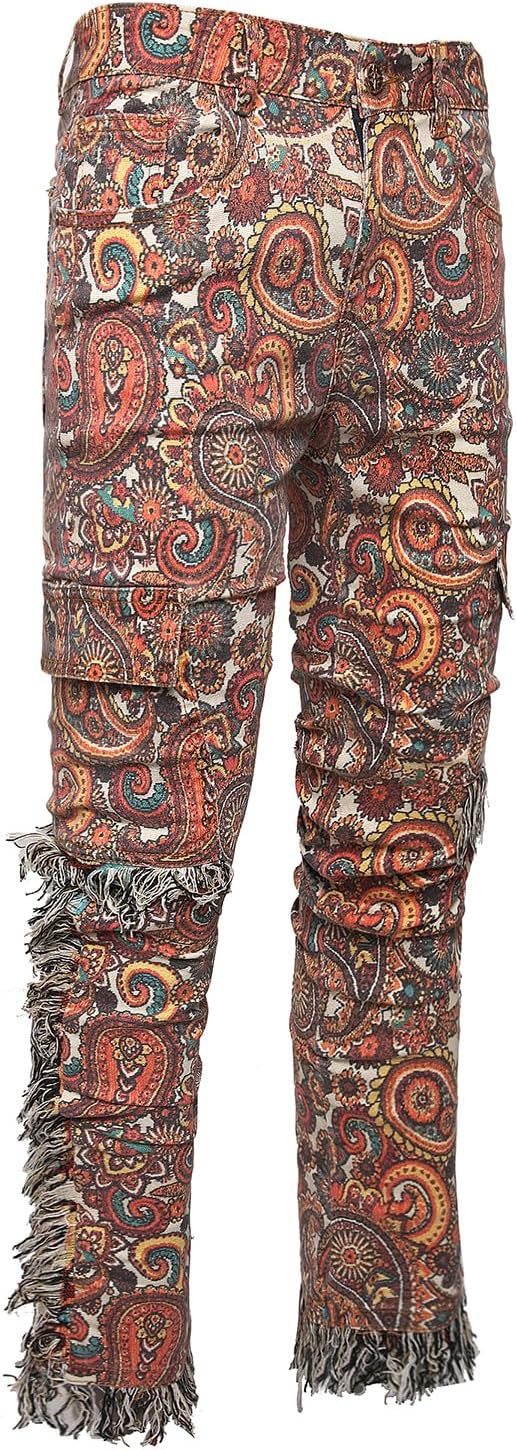 Men's Casual Stylish Straight Slim Fit Jeans Young Hiphop Skinny Denim Pants