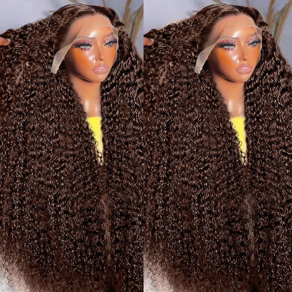 250 Density Curly Lace Front Wigs Human Hair Pre Plucked Hairline Glueless Wig 13x6 HD Lace Frontal Wigs for Women Ginger Orange Colored Ombre Wig Brazilian Virgin Hair 24 Inch