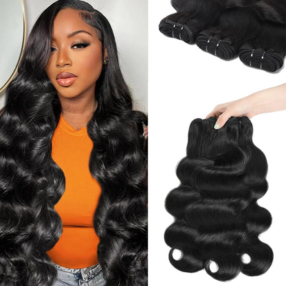 12A Human Hair Bundles with Closure Body Wave Bundles 20 22 24+18 Inch 5X5 HD Lace Closure Human Hair 100% Brazilian Virgin Hair Extensions 3 Bundles Deals Hair Quick Weave Bundle for Women