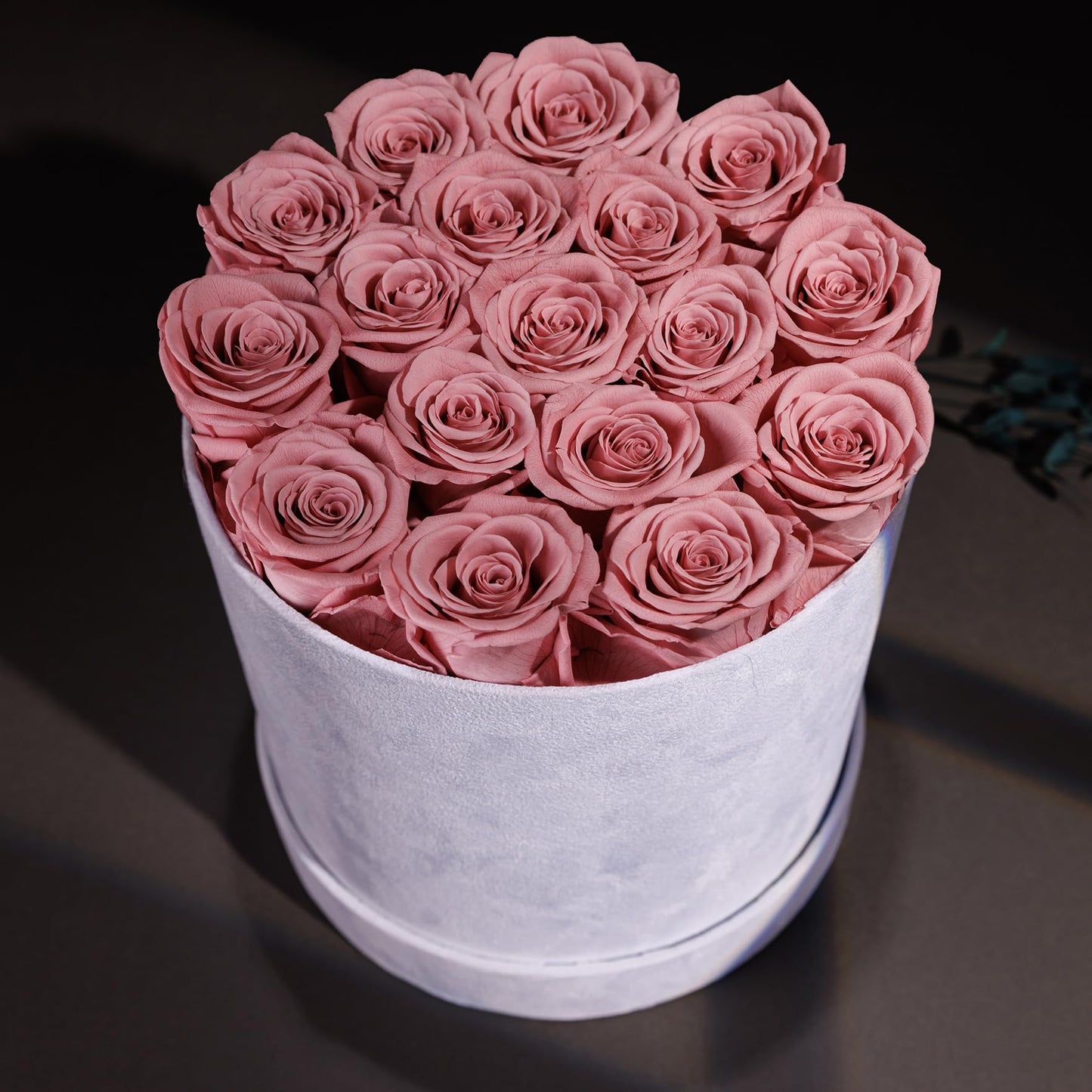 47 Flowers in a Luxury Suede Box, Birthday Gifts for Women, Preserved Flowers, Mothers Day Roses Gift for Mom, Red