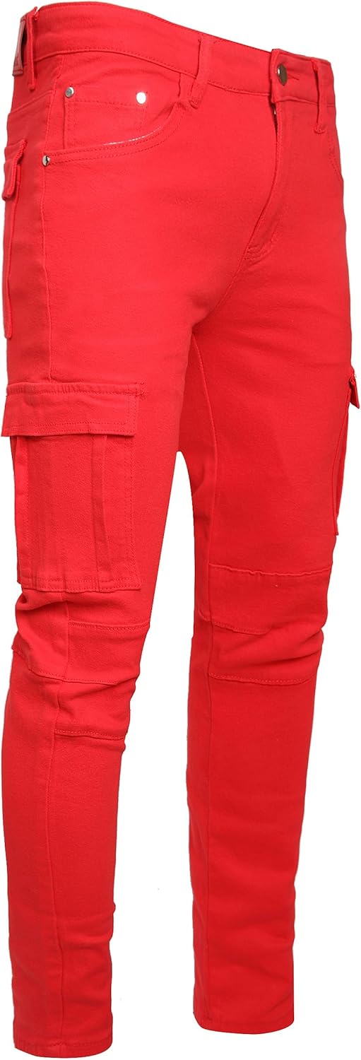 JUNBAOSS Men's Slim Fit Jeans Stretch Ripped Skinny Jeans for Men, Fashion Straight Leg Comfort Flex Waist Casual Pants