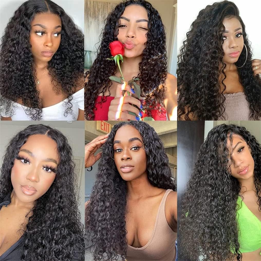 MEGOOD 200% Density Reddish Brown Deep Wave Lace Front Wigs Human Hair 13x4 HD Transparent Curly Human Hair Wig Pre Plucked 13X4 Ginger Wig Human Hair Glueless Colored Wigs With Baby Hair 18inch