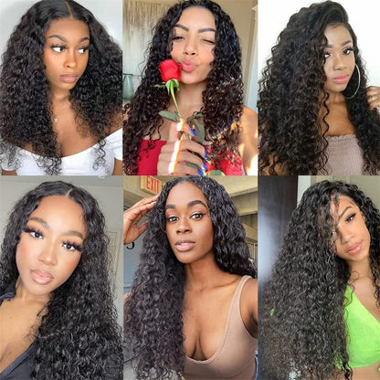 MEGOOD 200% Density Reddish Brown Deep Wave Lace Front Wigs Human Hair 13x4 HD Transparent Curly Human Hair Wig Pre Plucked 13X4 Ginger Wig Human Hair Glueless Colored Wigs With Baby Hair 18inch