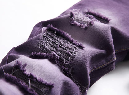 Boy's Skinny Fit Comfy Jeans Ripped Destroyed Distressed Stylish Slim Washed Denim Jeans Pants