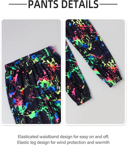 Girls' Clothing Sets Ribbed Knit Crewneck T-Shirt & Camo Print Elastic Waist Pants Girls Clothes Size 6-16Y