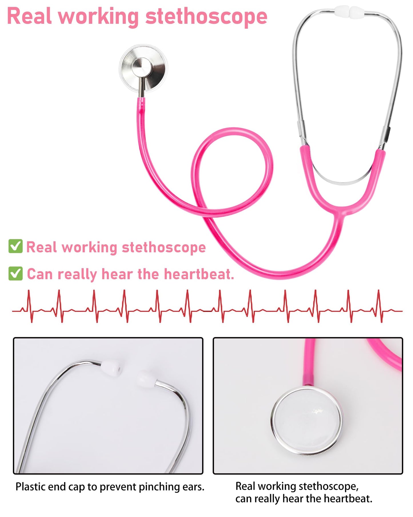 ICECUTE Doctor Costume for Kids Scrubs with Accessories,7Pcs Toddler Halloween Costume for Boy Girls,3-11 Years