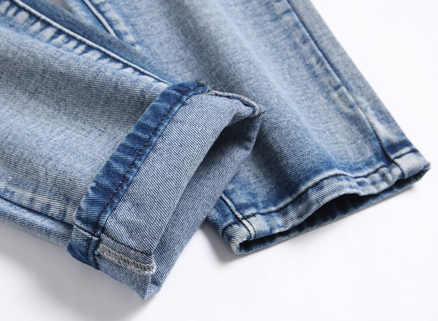 Boy's Skinny Fit Comfy Jeans Ripped Destroyed Distressed Stylish Slim Washed Denim Jeans Pants