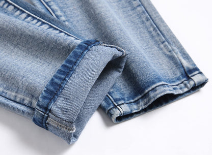 Boy's Skinny Fit Comfy Jeans Ripped Destroyed Distressed Stylish Slim Washed Denim Jeans Pants