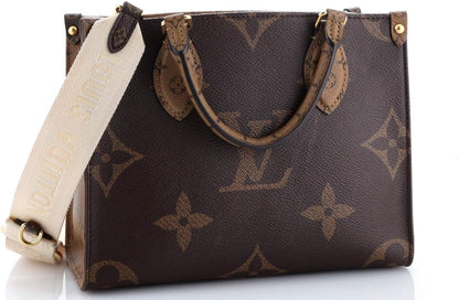 Pre-Loved OnTheGo Tote Reverse Monogram Giant PM, Brown