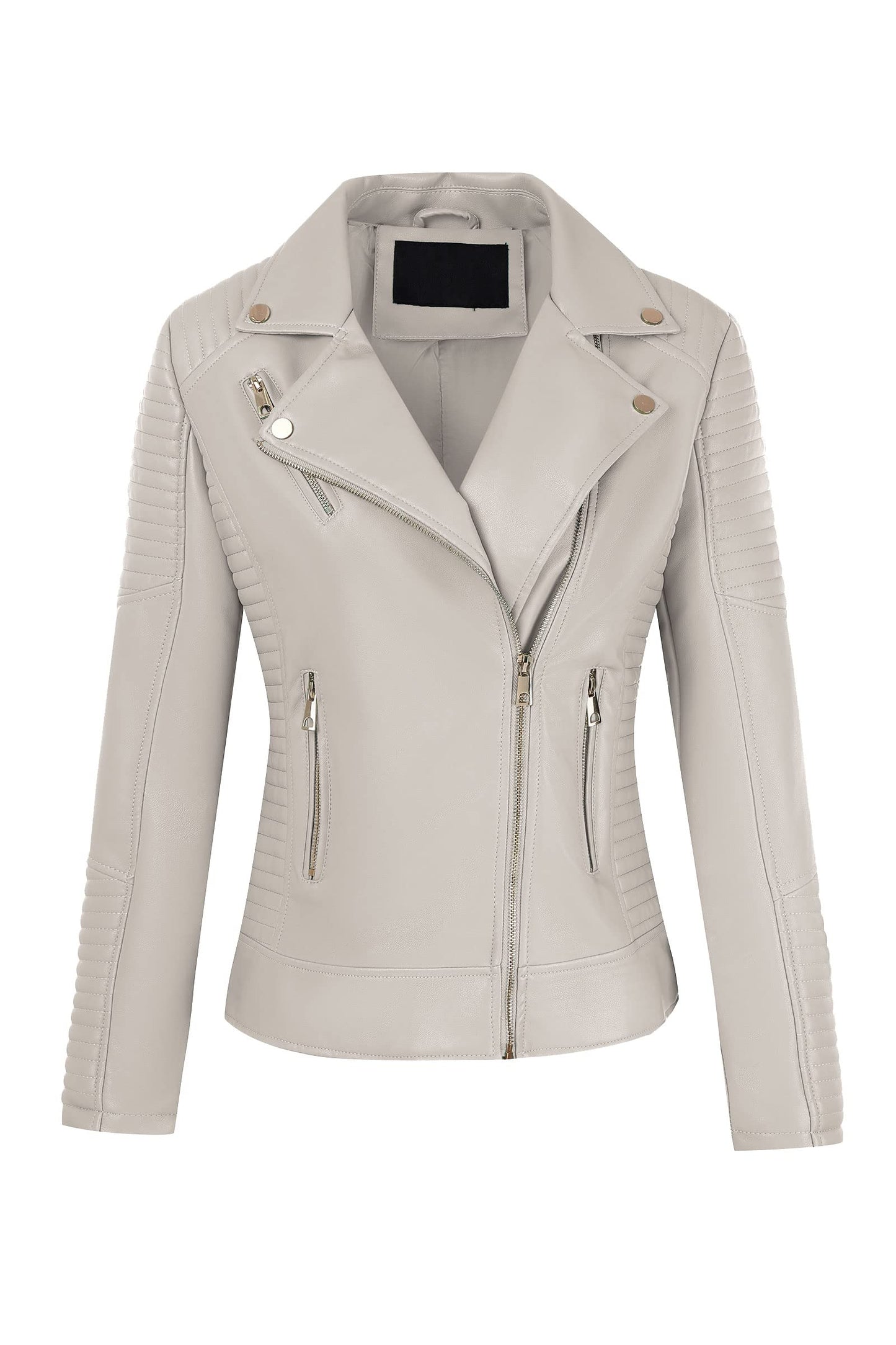 Bellivera Women's Faux Leather Casual Jacket 2025 Spring Trendy Motorcycle Outfits Lightweight Classic Coat