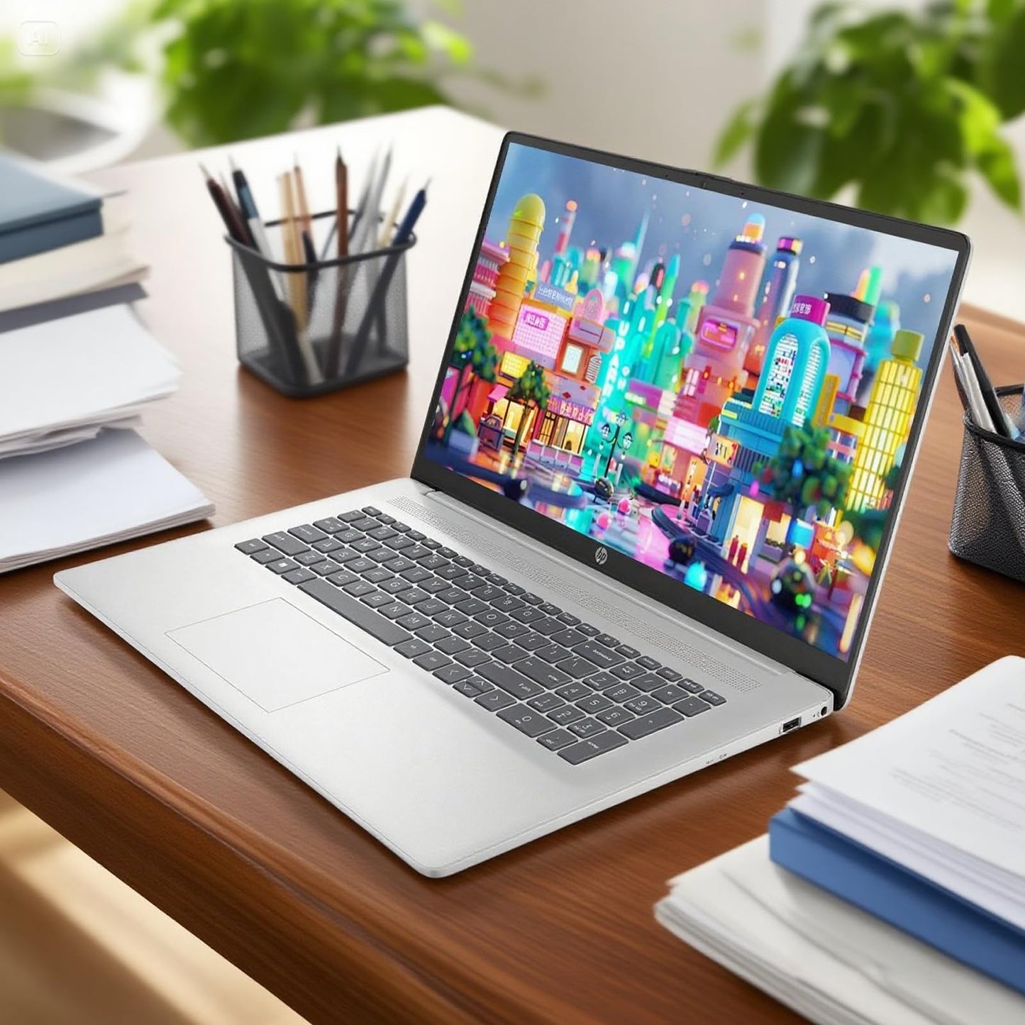 HP 2025 17 inch Business Laptop, 17.3" HD+ Touchscreen, Intel Core i5-1334U, Intel Graphics, 32GB RAM 1TB SSD, Numeric Keypad, Wi-Fi 6, HDMI, Fingerprint Reader, Windows 11 Pro, Silver, w/Accessory