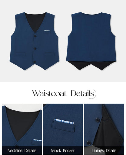 ZOEREA Toddler Boy Suit Formal Wedding Outfits Gentleman Clothes Long Sleeve Shirt + Suspender Pants + Bowtie