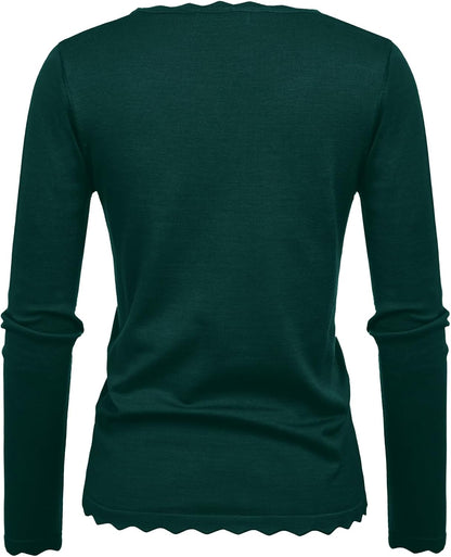 GRACE KARIN Women's High Stretchy Long Sleeve Pullover Sweater Blouse Top