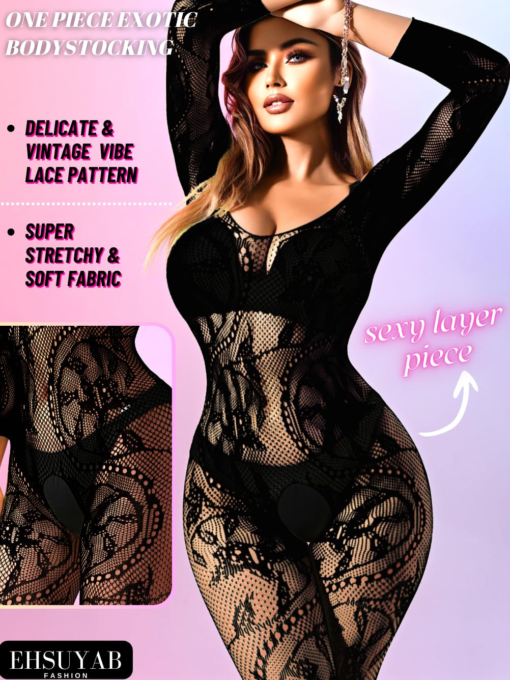 Women Sexy Body Stockings, Fishnet Bodysuit Glow Party Rave, Exotic Dancer Wear Fishnets Lingerie Outfits Plus Size