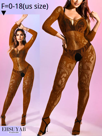 Women Sexy Body Stockings, Fishnet Bodysuit Glow Party Rave, Exotic Dancer Wear Fishnets Lingerie Outfits Plus Size