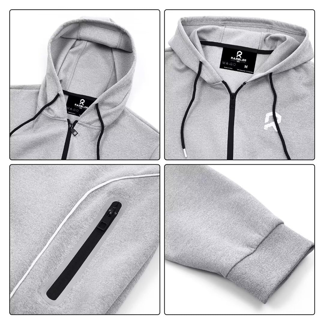 R RAMBLER 1985 Men's Tracksuit Active fashion Hoodie outifts zip sweatsuit set jogger sportswear