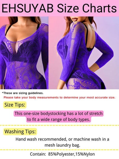 Women Sexy Body Stockings, Fishnet Bodysuit Glow Party Rave, Exotic Dancer Wear Fishnets Lingerie Outfits Plus Size