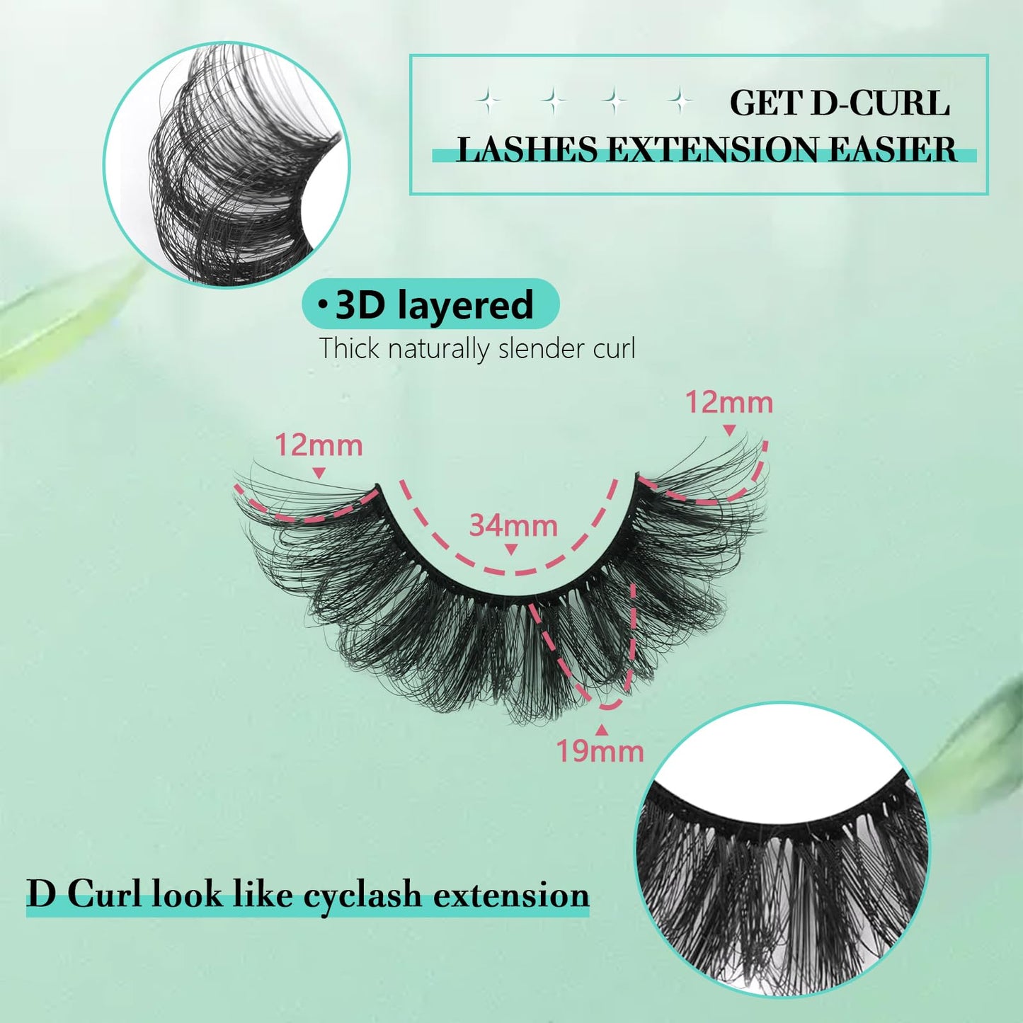 Mink Lashes Strip Eyelashes Volume False Eyelashes that Look Like Extensions Glamour Wispy Curly Fake Lashes 5 Pairs Pack