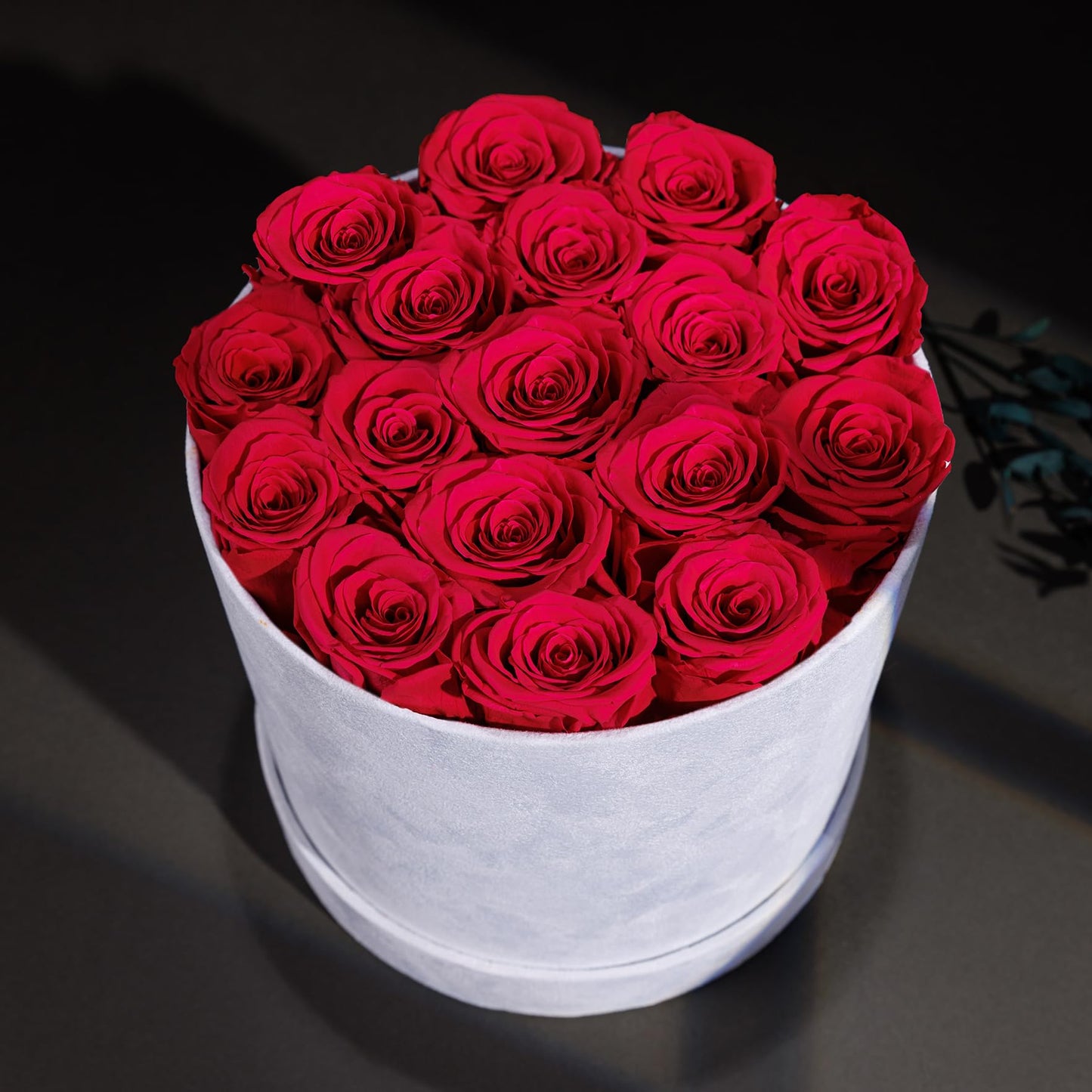 47 Flowers in a Luxury Suede Box, Birthday Gifts for Women, Preserved Flowers, Mothers Day Roses Gift for Mom, Red