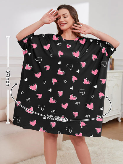 Plus Size Moo Moos for Women Oversized Sleep Shirts for Women Oversized Nightgown with Pocket Fit S-5XL