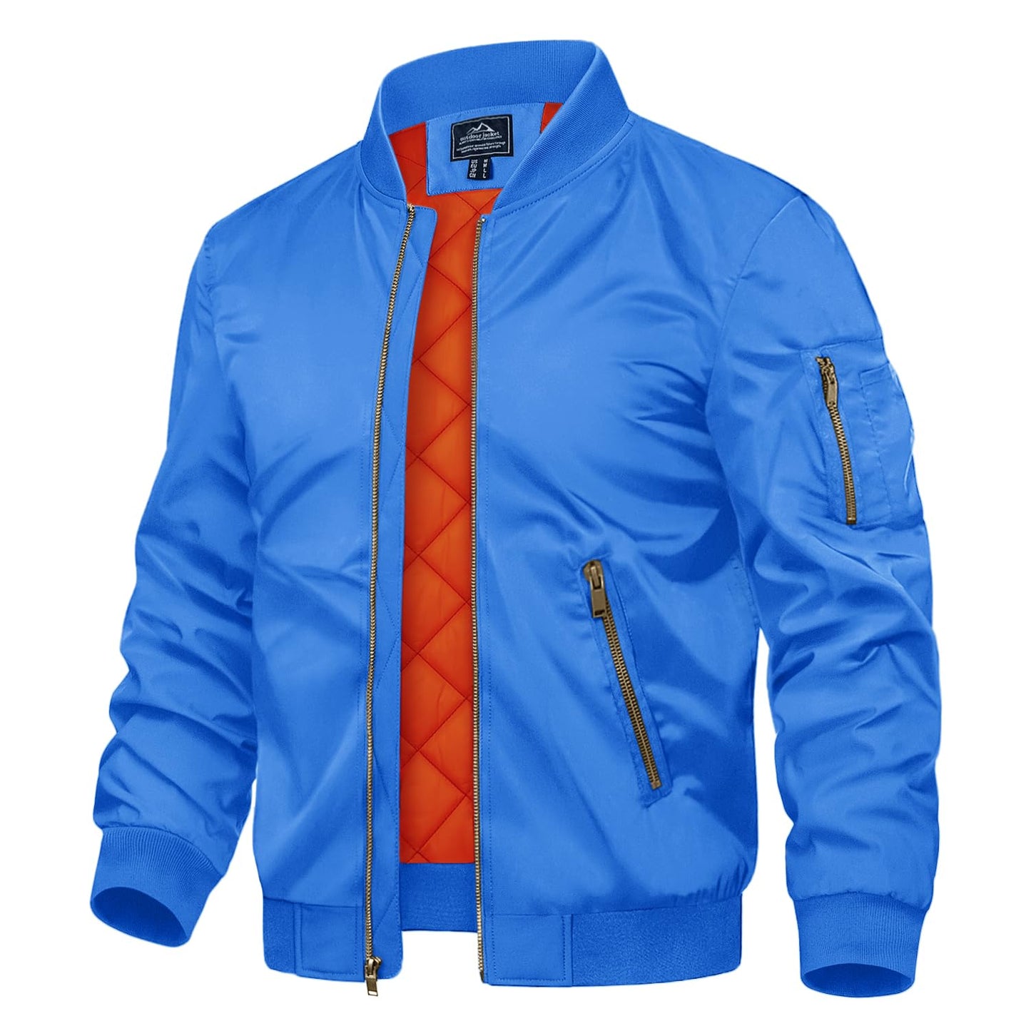 TACVASEN Men's Jackets-Bomber Jacket Fall Winter Warm Windbreaker Full Zip Casual Padded Coats
