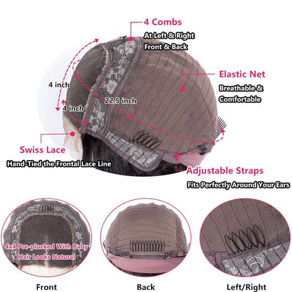 613 13x6 Lace Front Wig Human Hair 30 Inch Body Wave Blonde Wig, 200% Density Pre Plucked Blonde HD Lace Frontal Wig for Black Women