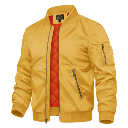 TACVASEN Men's Jackets-Bomber Jacket Fall Winter Warm Windbreaker Full Zip Casual Padded Coats