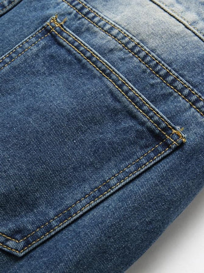 Boy's Skinny Fit Ripped Destroyed Distressed Fashion Kids Denim Jeans Pants