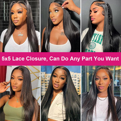 5x5 Transparent HD Lace Closure Body Wave Human Hair Closure Invisible Ultra-thin 5x5 Lace Closure Brazilian Raw Virgin Human Hair Pre Plucked Natural Black 16 Inch