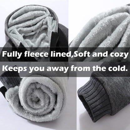 GXAMOY Men's Winter Fleece Hoodies for Men Heavyweight Warm Thick Full Zip Up Sweatshirt Outerwear