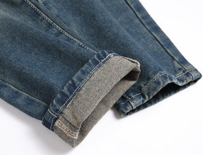 Boy's Ripped Jeans Stacked Skinny Fit Destroyed Distressed Fashion Comfy Denim Jeans Pants