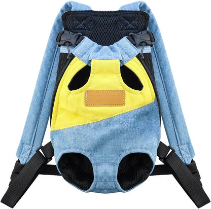 Pet Carrier Backpack, Adjustable Backpack Legs Out Easy-fit Chest Carrier for Small Dogs Cats Puppies