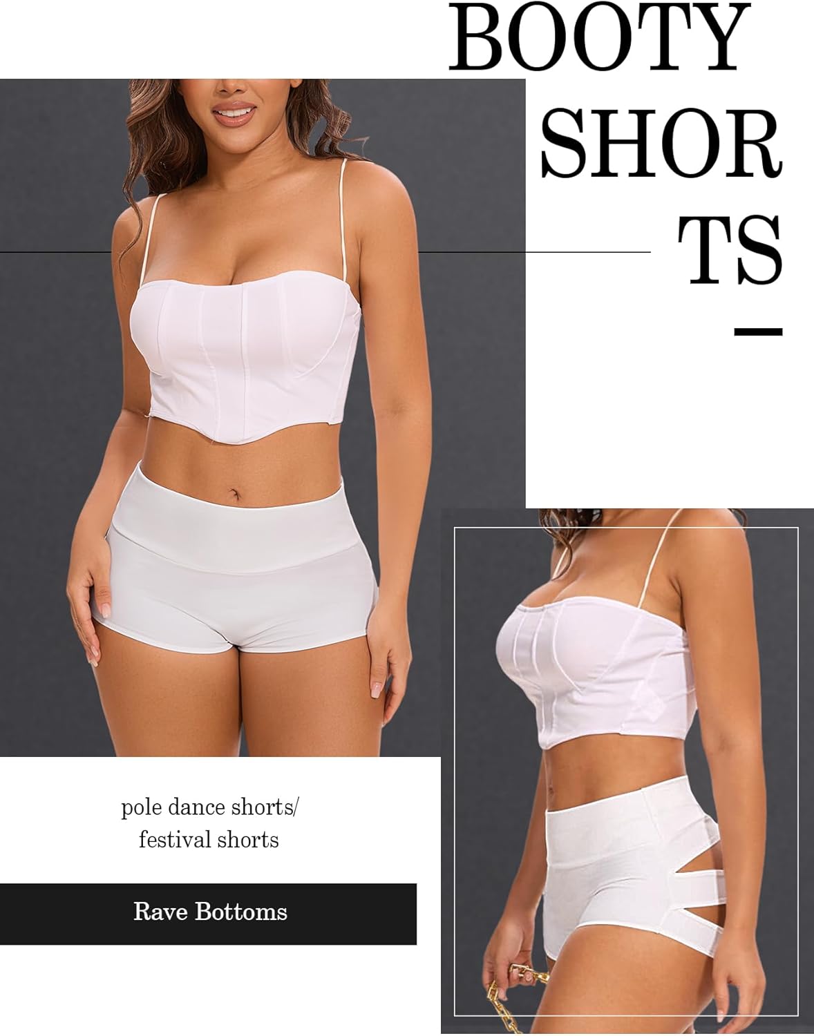 Cut Out Yoga Shorts Booty Butt Lifting Scrunch Shorts High Waisted Workout Gym Active Hot Pants