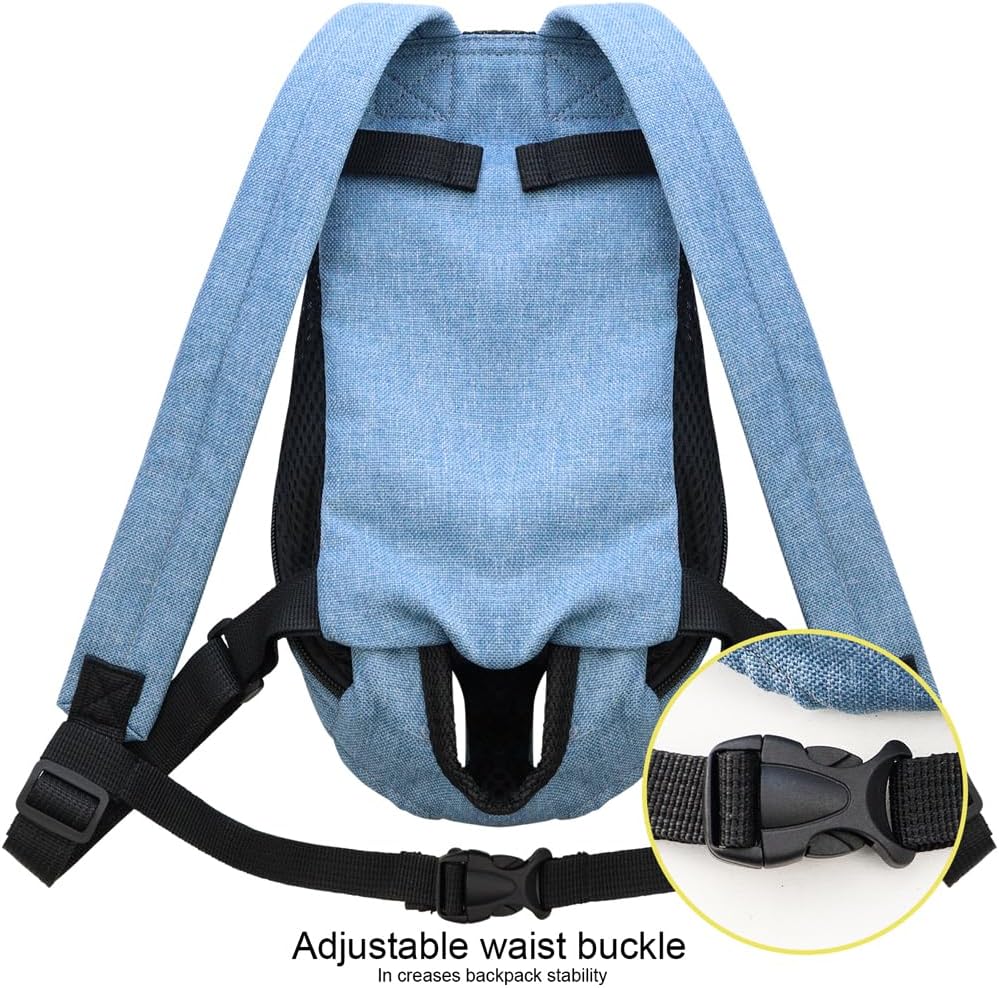 Pet Carrier Backpack, Adjustable Backpack Legs Out Easy-fit Chest Carrier for Small Dogs Cats Puppies