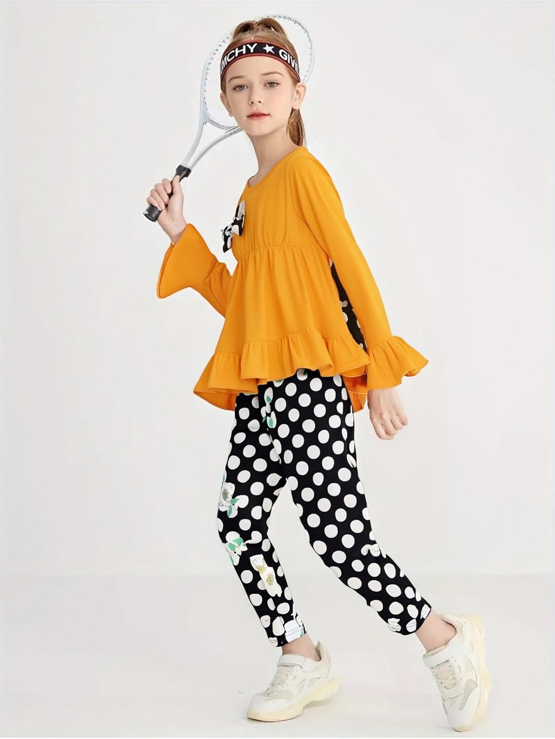 Toddler Kid Girl Clothes Ruffle Sleeve High Low Top Floral Allover Pants Fall Winter Outfit Set