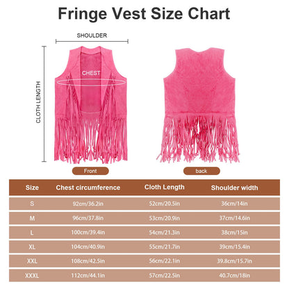 HyperFun Cowgirl Outfits for Women Western Costume Accessories Cowboy Hat Tassels Fringe Vest Earring Hippie Glasses Bandana