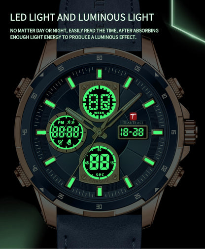 Watches for Men Analog Quartz Waterproof Sport Men’s Watch Tonneau Chronograph Luminous Fashionable Unique Casual Watch with Silicone Strap