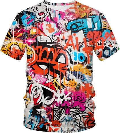 Mens Hip Hop Hipster Crew Neck Short Sleeve T-Shirt