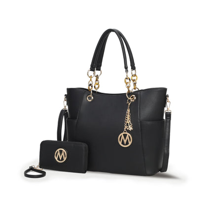 MKF Collection Tote Bag for Women, Handbag Set with Wallet-Top-Handle- Vegan Leather Purse