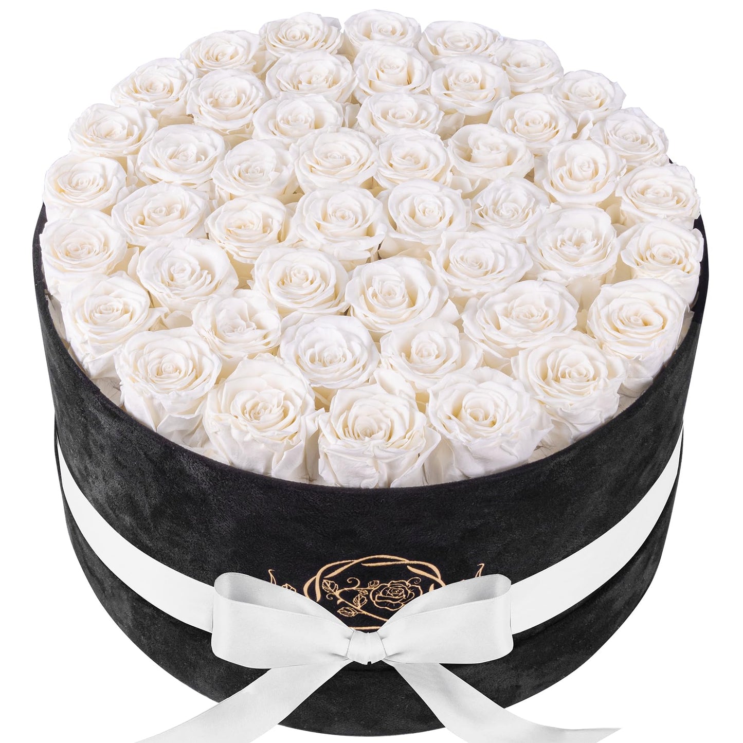 47 Flowers in a Luxury Suede Box, Birthday Gifts for Women, Preserved Flowers, Mothers Day Roses Gift for Mom, Red